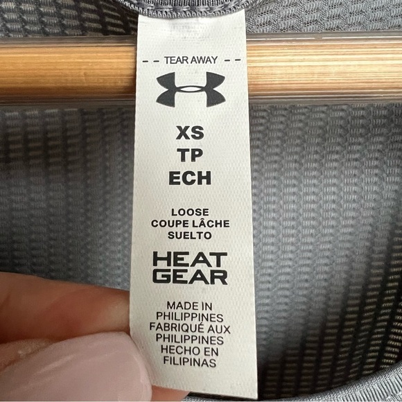NWT Under Armour HeatGear Notre Dame Rec Sports Staff Grey Racerback Tank, XS - Picture 7 of 11